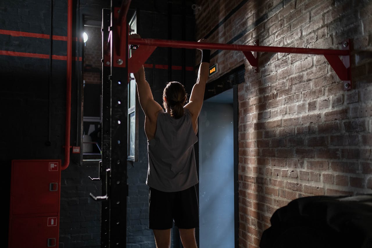 Man Doing Pull-Ups